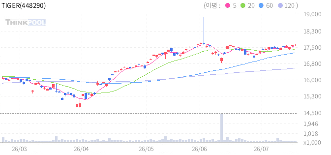 TIGER 미국S&P500(H) 일봉 차트