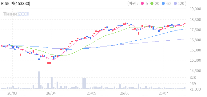 RISE 미국S&P500(H) 일봉 차트