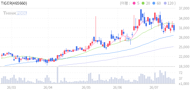 TIGER 일본반도체FACTSET 일봉 차트