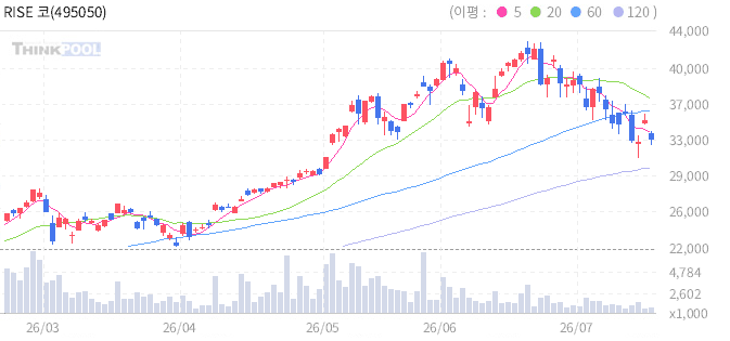 RISE 코리아밸류업 일봉 차트